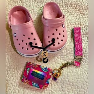 PINK CROCS and Wallet!! Selling together!